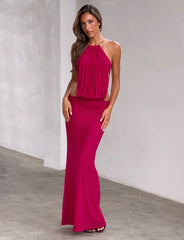 EVANNA MAXI DRESS BERRY