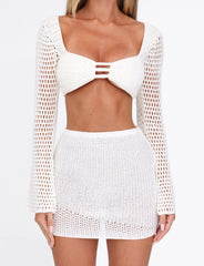 MACAULEY TOP CREAM CROCHET