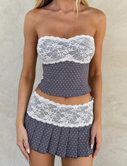 KITTIE LACE SKORT GREY DOT