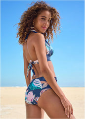 Fierce Triangle Bikini Top Midnight Leaf
