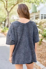 Britton Black Oversized Tee