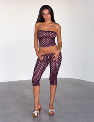 VALI POLKA DOT CAPRI CHOCOLATE PINK DOT