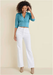 Penelope Modern Flare Jeans White