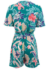 Tie Waist Romper Paradise Floral