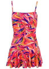 Venice Skirted Swim Dress Tropical Jungle