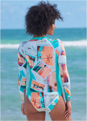 RASH GUARD ONE PIECE Vacation Letter