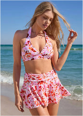 Rio Swim Skirt Feathered Blooms