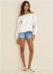 Off The Shoulder Top Cloud Dancer