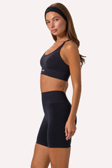 Define Luxe High Waist Biker Shorts in Black