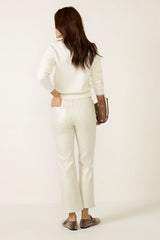 Lennon Cropped Bootcut Coated Jean