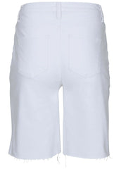 Brooke Denim Bermuda Shorts White