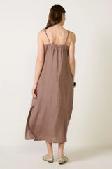 Stella Linen Pintuck Dress