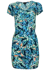 V Neck Mini Dress Parisian Monarch