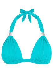 Goddess Push Up Halter Top Aqua Reef