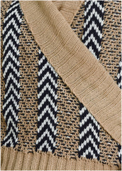Wrap Cardigan Tan Combo