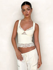 DIONE LACE TOP YELLOW BUTTER SOFT BUTTER