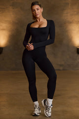 Super Sculpt Seamless Full Length Jumpsuit in Black