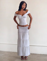 DENALI MAXI SKIRT DOVE GREY