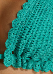 Crochet Bahamas Bikini Top Tropical Green