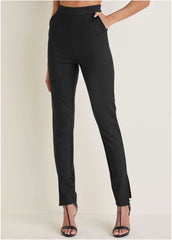 Smoothing Ponte Skinny Pants Jet Black