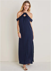 Cold Shoulder Maxi Dress Navy