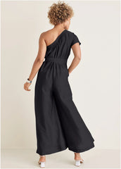 One Shoulder Jumpsuit Black