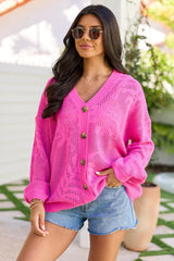 Botanic Bliss Pink Cardigan