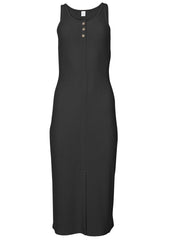 Henley Midi Dress Jet Black