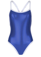 Liquid Leather One Piece Blue White