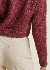 V Neck Sweater Burgundy
