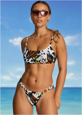 Adjustable Bikini Bottom Butterfly Cheetah
