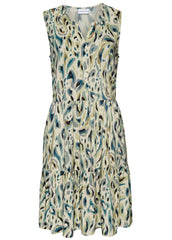 Sleeveless Printed Mini Sand Multi