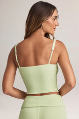 Modal Square Neck Camisole Top in Sage Green