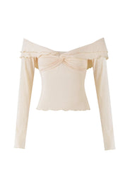 DENALI LONG SLEEVE TOP WHITE BONE