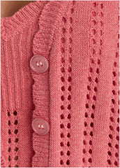 Pointelle Bell Cardigan Paradise Pink