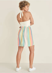 Stripe Halter Mini Dress Boardwalk Stripe