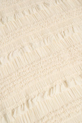Ruffled High Neck Backless Top in Ivory
