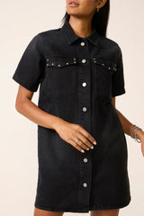 SS Studded Denim Dress