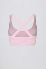 Super Sculpt Seamless Crossback Sports Bra in Soft Pink