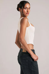 Modal Square Neck Top in Ivory