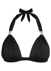 Goddess Push Up Halter Top Black Beauty