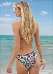 Goddess Push Up Bikini Top Fuzzy Paisley