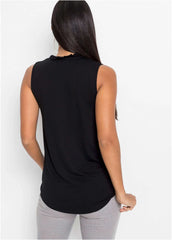 Ruffle Collar Blouse Black
