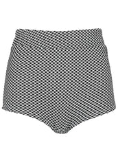 Retro Swim Bikini Short Black White