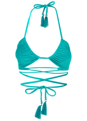 Velvet Convertible Triangle Top Teal