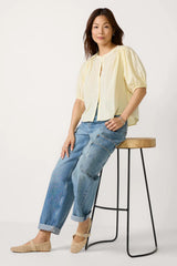 Short Sleeve Button Down Top