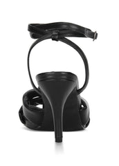Knot Strap Heel Black