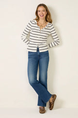 Button Front Rib Top