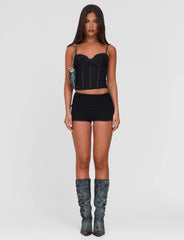 KAIRA CORSET TOP BLACK