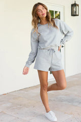 Everyday Ease Light Grey Cropped Sweatshirt